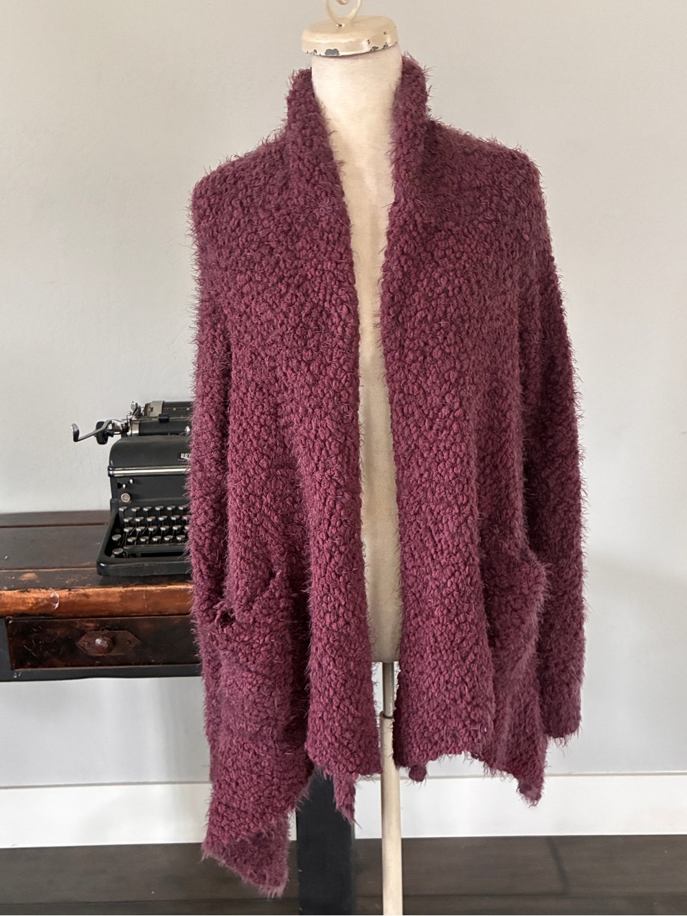 VICI Chunky Knit Sweater in Sassy Plum - Size Small/Medium